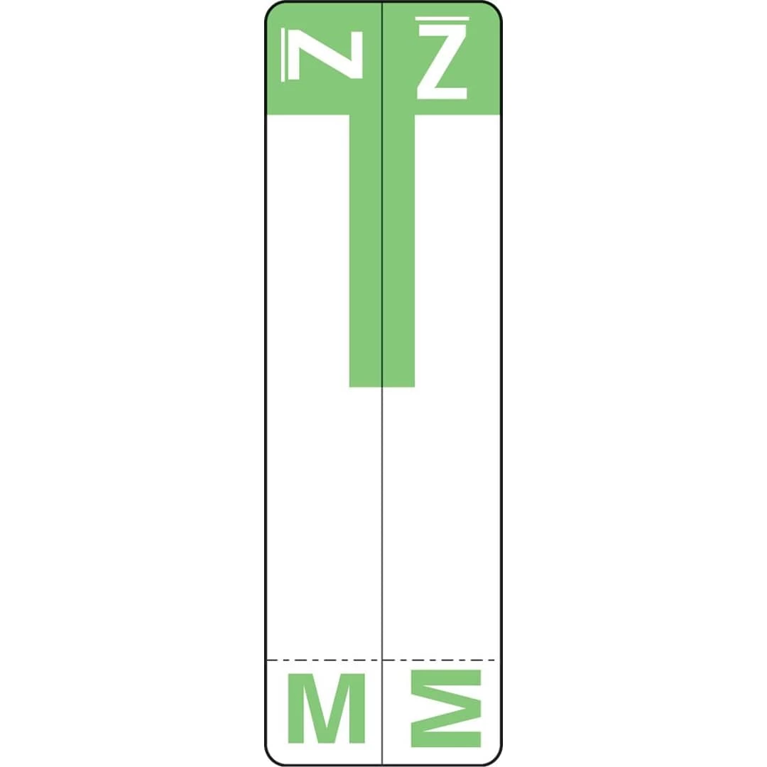 Medical Arts Press® M And Z Name Labels, Light Green, Smead® Alpha-Z® Compatible