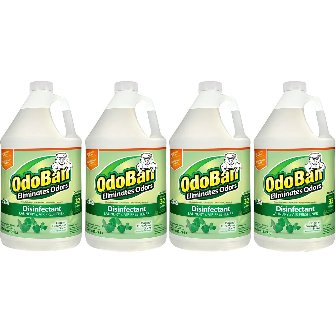 ODOBAN Disinfectant Concentrate, Original Eucalyptus, 128 Oz., 4/Carton (9110614PK-STP)