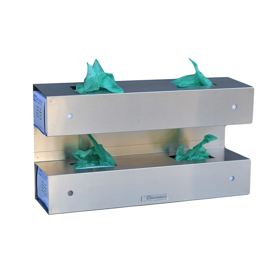 Omnimed Top Open Quad Glove Box Holder, Stainless Steel (305385)