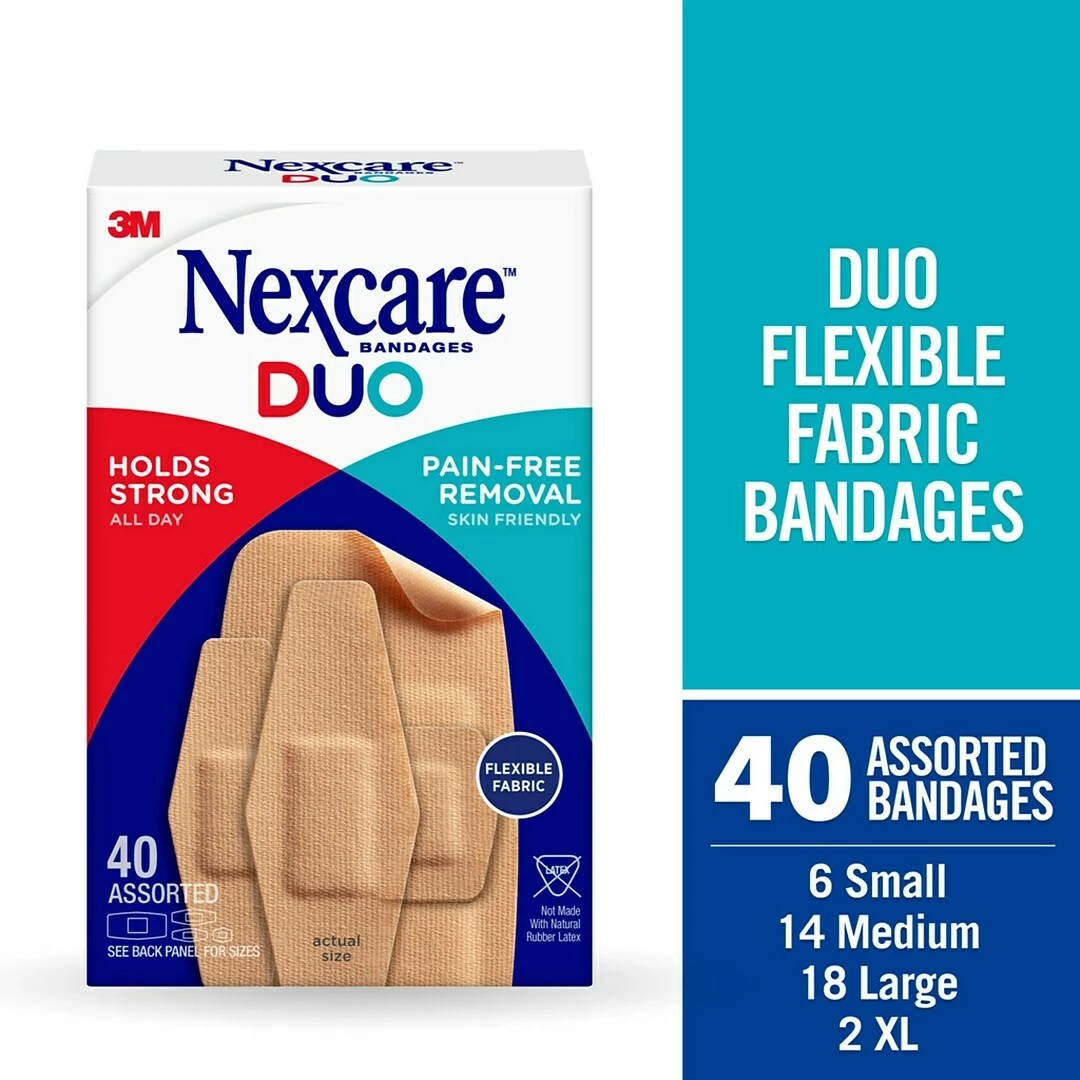 Nexcareâ„¢ DUO Bandages, Assorted, 40/Pack (DSA-40) - Image 2