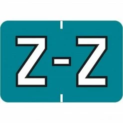 Medical Arts Press® Colwell Jewel Tone® Compatible Alpha Binder Sheet Labels; "Z"