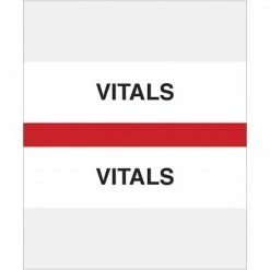 Medical Arts Press® Standard Preprinted Chart Divider Tabs; Vitals, Red
