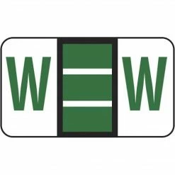 Medical Arts Press® Jeter® Compatible 5100 Series Alpha Roll Labels, "W"