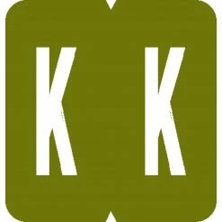 Unbranded Medical Arts Press® GBS® Compatible 1900 Series Alpha Roll Labels; "K"