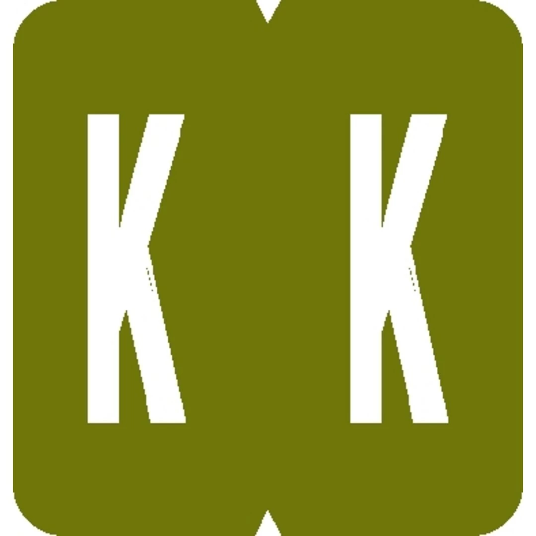 Unbranded Medical Arts Press® GBS® Compatible 1900 Series Alpha Roll Labels; "K"