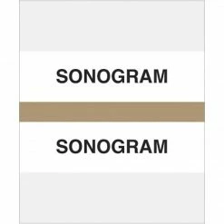 Medical Arts Press® Standard Preprinted Chart Divider Tabs; Sonogram, Tan