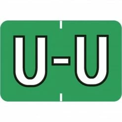 Medical Arts Press® Colwell Jewel Tone® Compatible Alpha Binder Sheet Labels; "U"