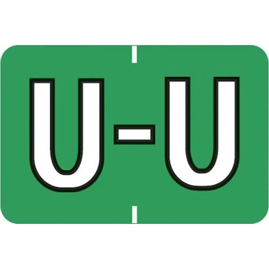 Medical Arts Press® Colwell Jewel Tone® Compatible Alpha Binder Sheet Labels; "U"