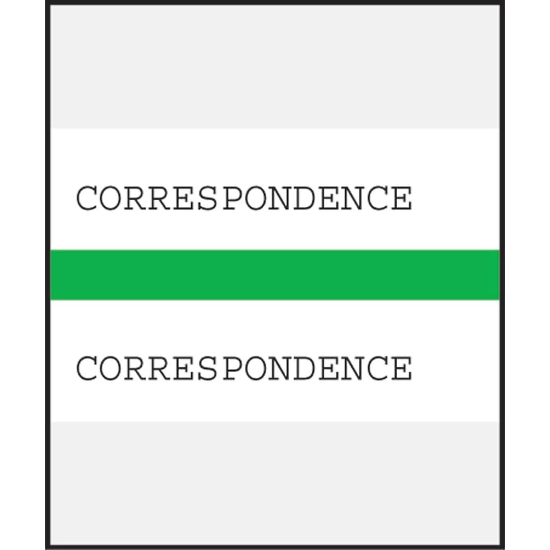 Medical Arts PressĀ® Standard Preprinted Chart Divider Tabs; Correspondence, Green