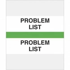 Medical Arts Press® Standard Preprinted Chart Divider Tabs; Problem List, Light Green