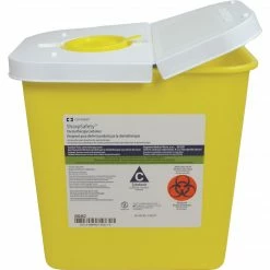 Unimed Chemotherapy Sharps Containers, 2 Gallon, Hinged Lid