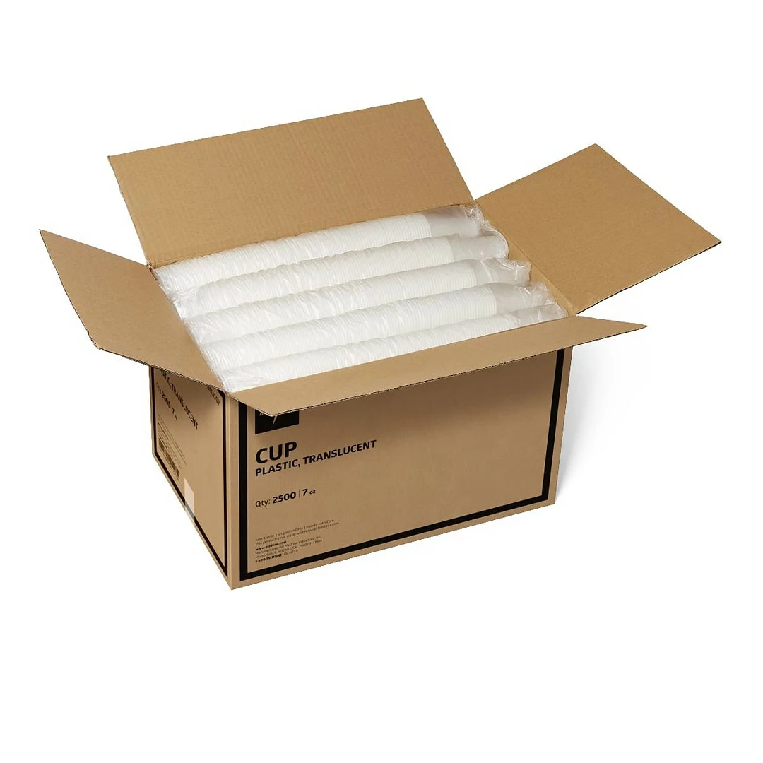 Medline Disposable Plastic Drinking Cups 7 Oz., Translucent , 2500/Pack (NON03007) - Image 2