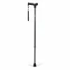 Drive Medical Hugo Adjustable Derby Handle Cane With Reflective Strap, Smoke (731-472)