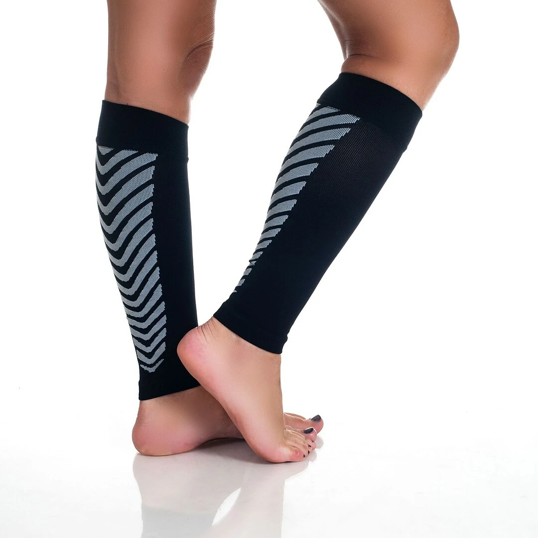 Trademark Global Trademark Remedy™ Calf Compression Running Sleeve Socks, Black, XL