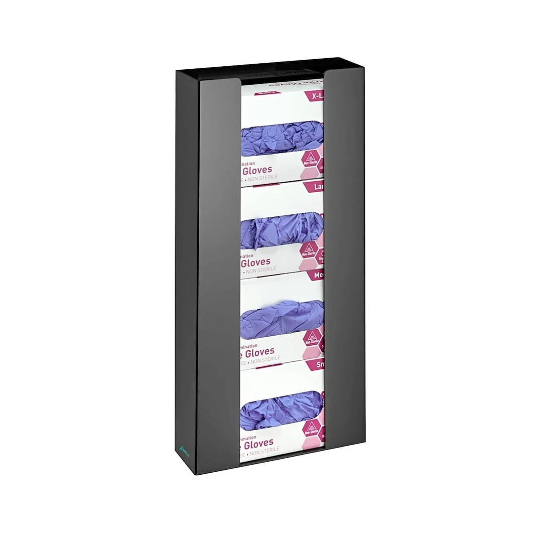 AdirMed Wall-Mount Black Acrylic Glove Dispenser (902-04-BLK) - Image 2