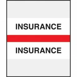 Medical Arts Press® Standard Preprinted Chart Divider Tabs; Insurance, Red