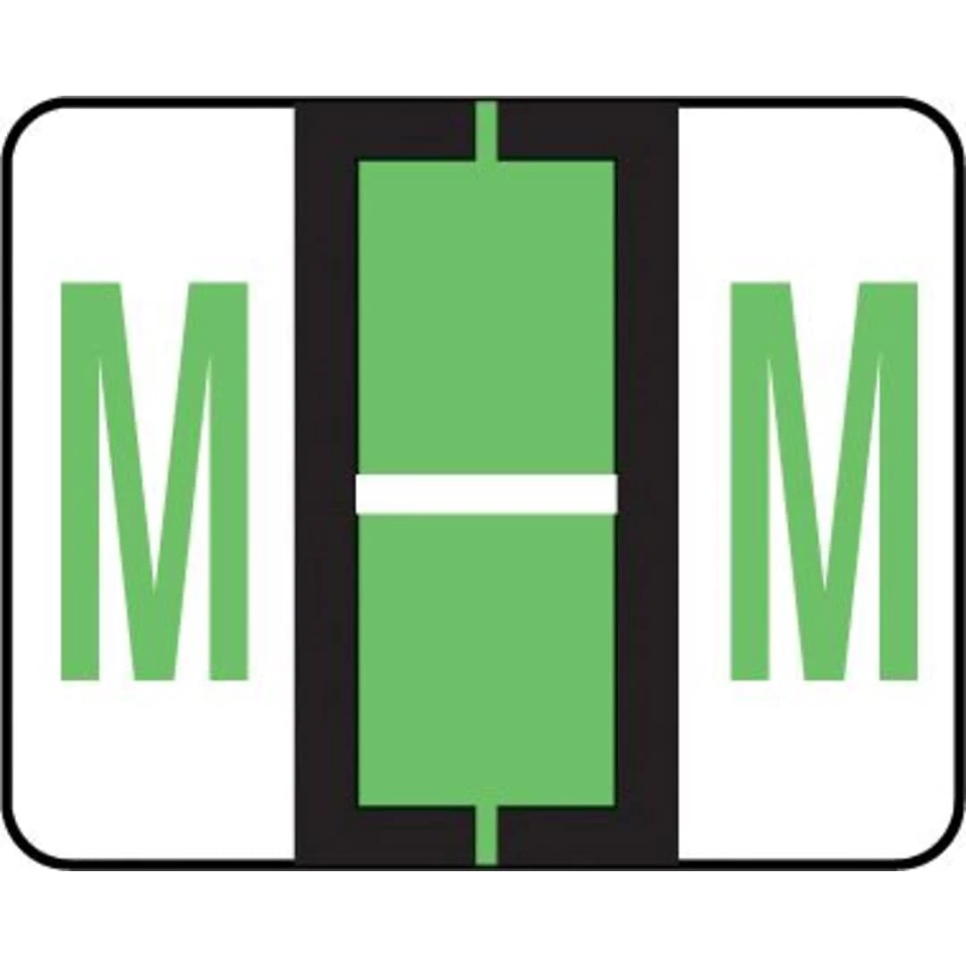 Medical Arts Press® TAB® Products Compatible Alpha Sheet Style Labels, Letter M
