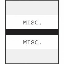 Medical Arts Press® Standard Preprinted Chart Divider Tabs, MISC., Black