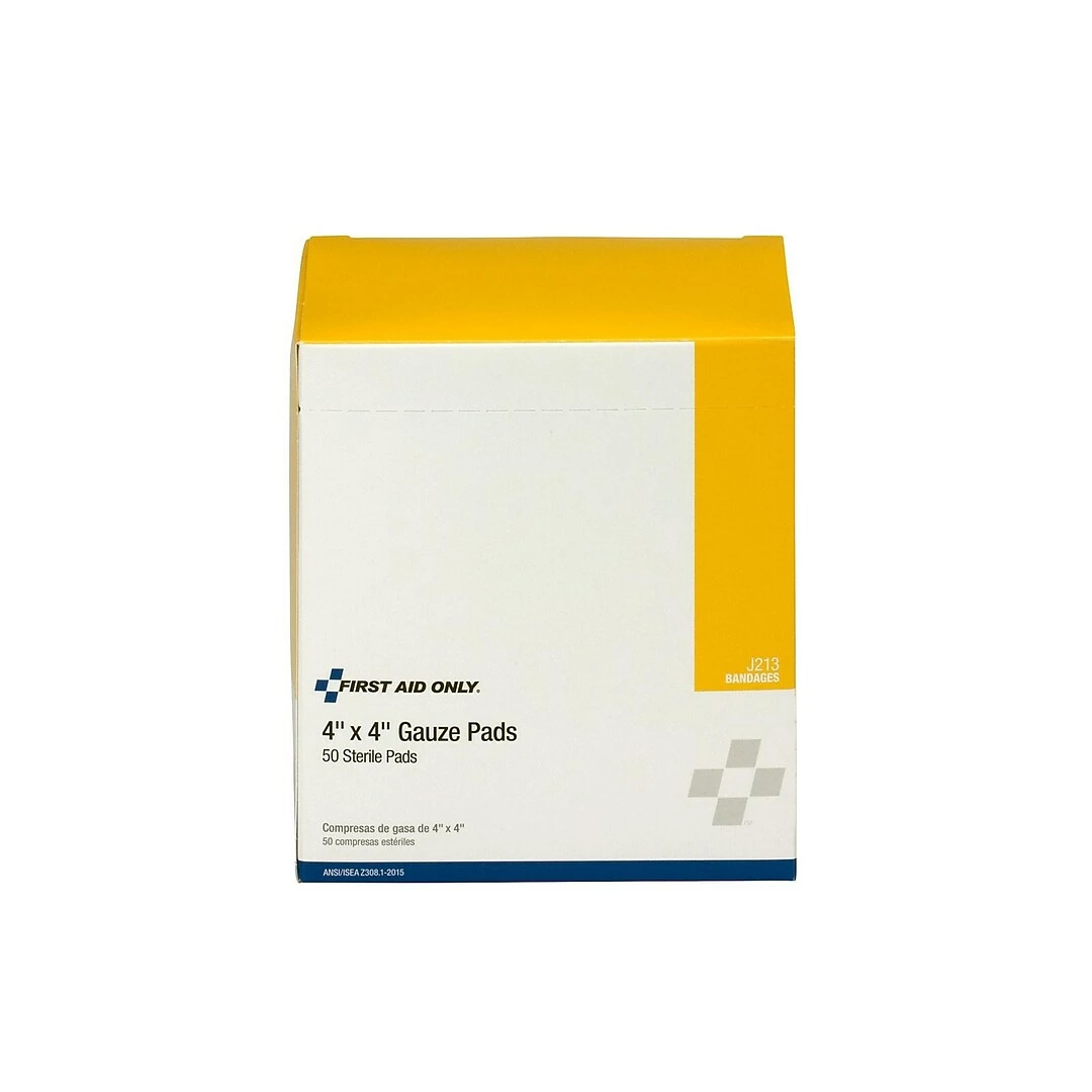 First Aid Only 4" Sterile 8-Ply Pads, 50/Box (J213) - Image 2