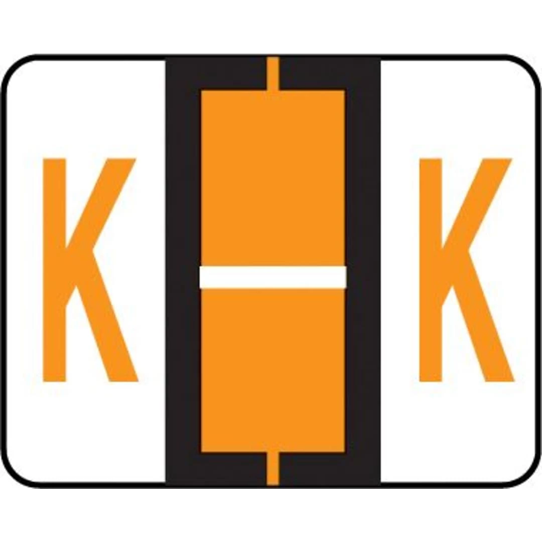 Medical Arts Press® TAB® Products Compatible Alpha Sheet Style Labels, Letter K