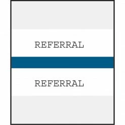 Medical Arts Press® Standard Preprinted Chart Divider Tabs; Referrals, Dark Blue