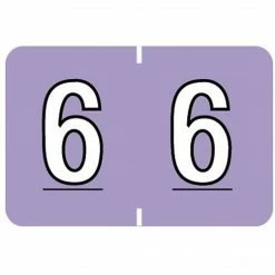 Medical Arts Press® Barkley® & Sycom® Compatible Numeric Sheet Labels; "6"