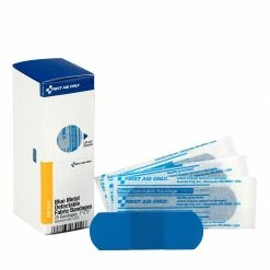 First Aid Only SmartCompliance 1"W X 3"L Metal Detectable Bandages, 25/Box (FAE-3010)