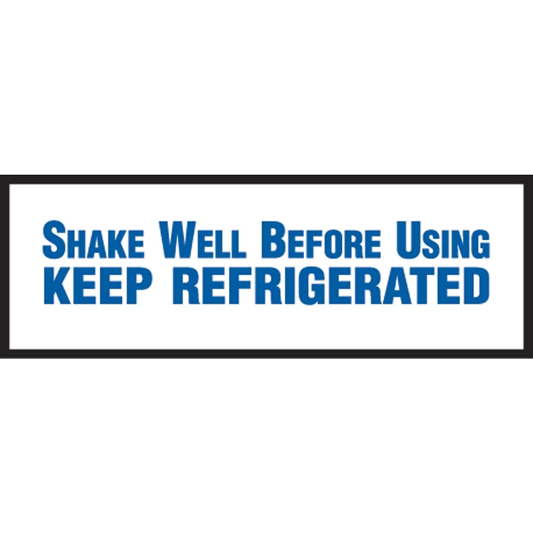 Medical Arts PressĀ® Veterinary Medication Instruction Labels, Shake Well/Keep Refrigerated, White, 1/2x1-1/2", 500 Lbls