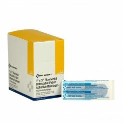 First Aid Only 1"W X 3"L Metal Detectable Bandages, 100/Box (H175)