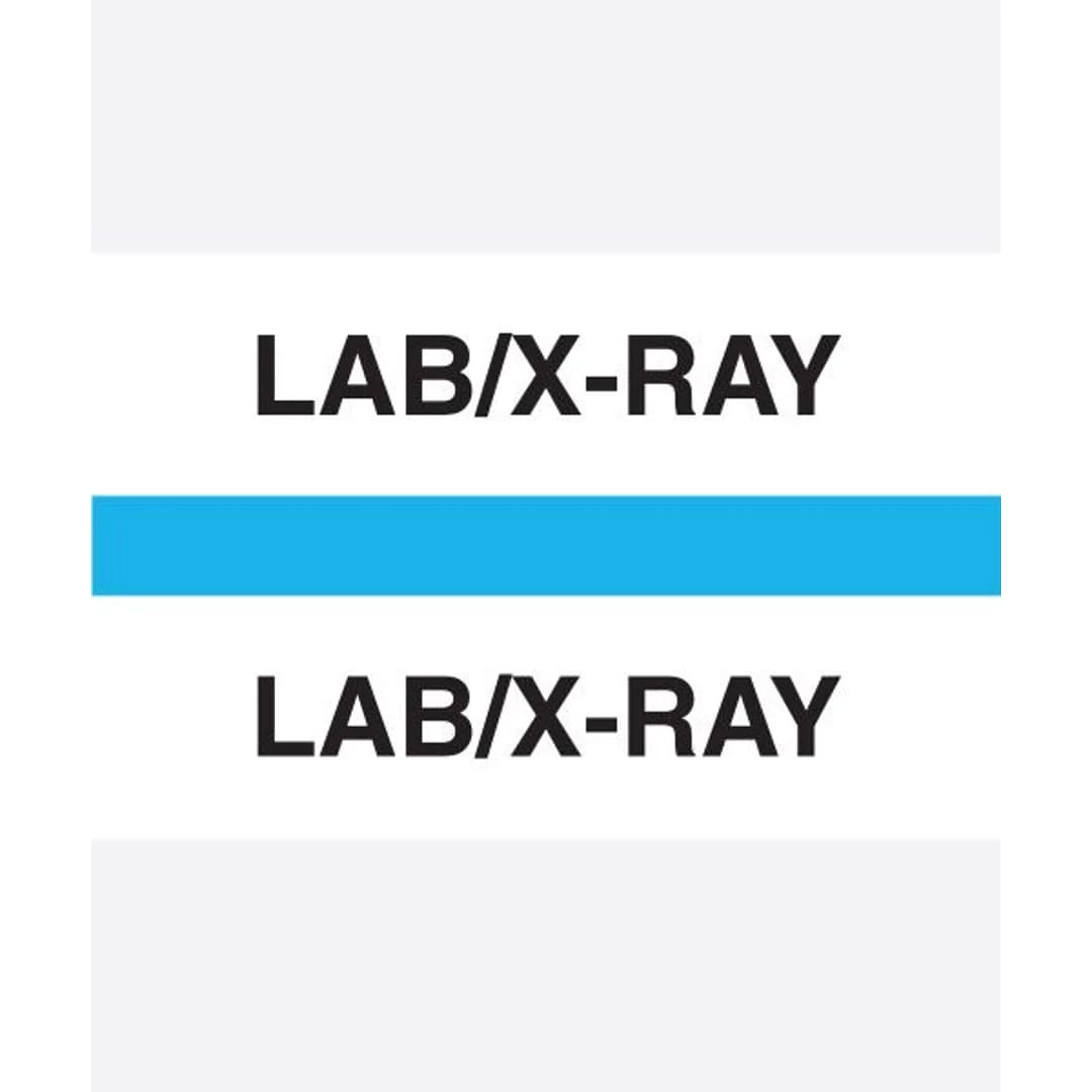 Medical Arts Press® Standard Preprinted Chart Divider Tabs, Lab/X-Ray, Light Blue