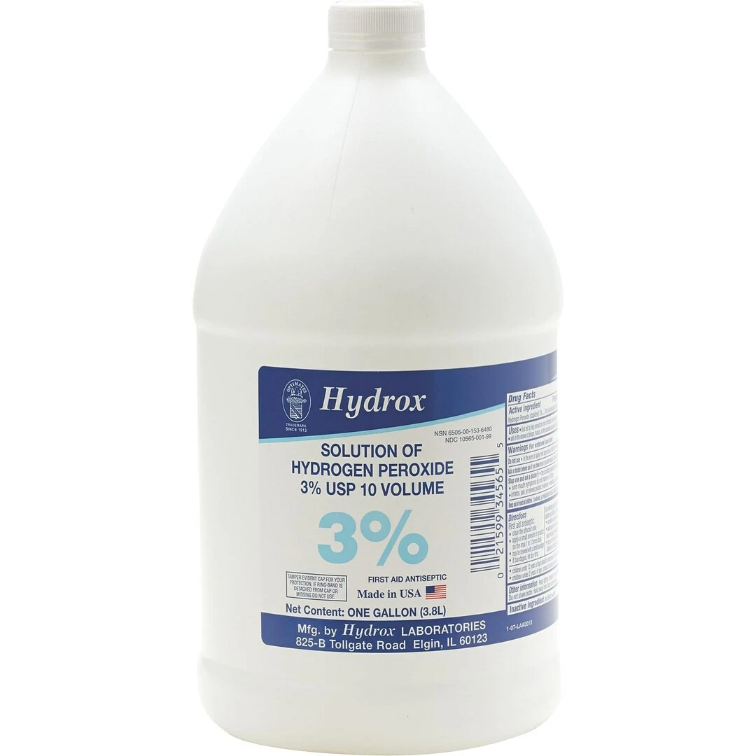 Medline, Hydrogen Peroxide 3%, 1 Gallon, 4/Carton (MDS098002)