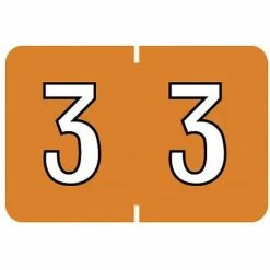 Medical Arts Press® Barkley® & Sycom® Compatible Numeric Sheet Labels; "3"