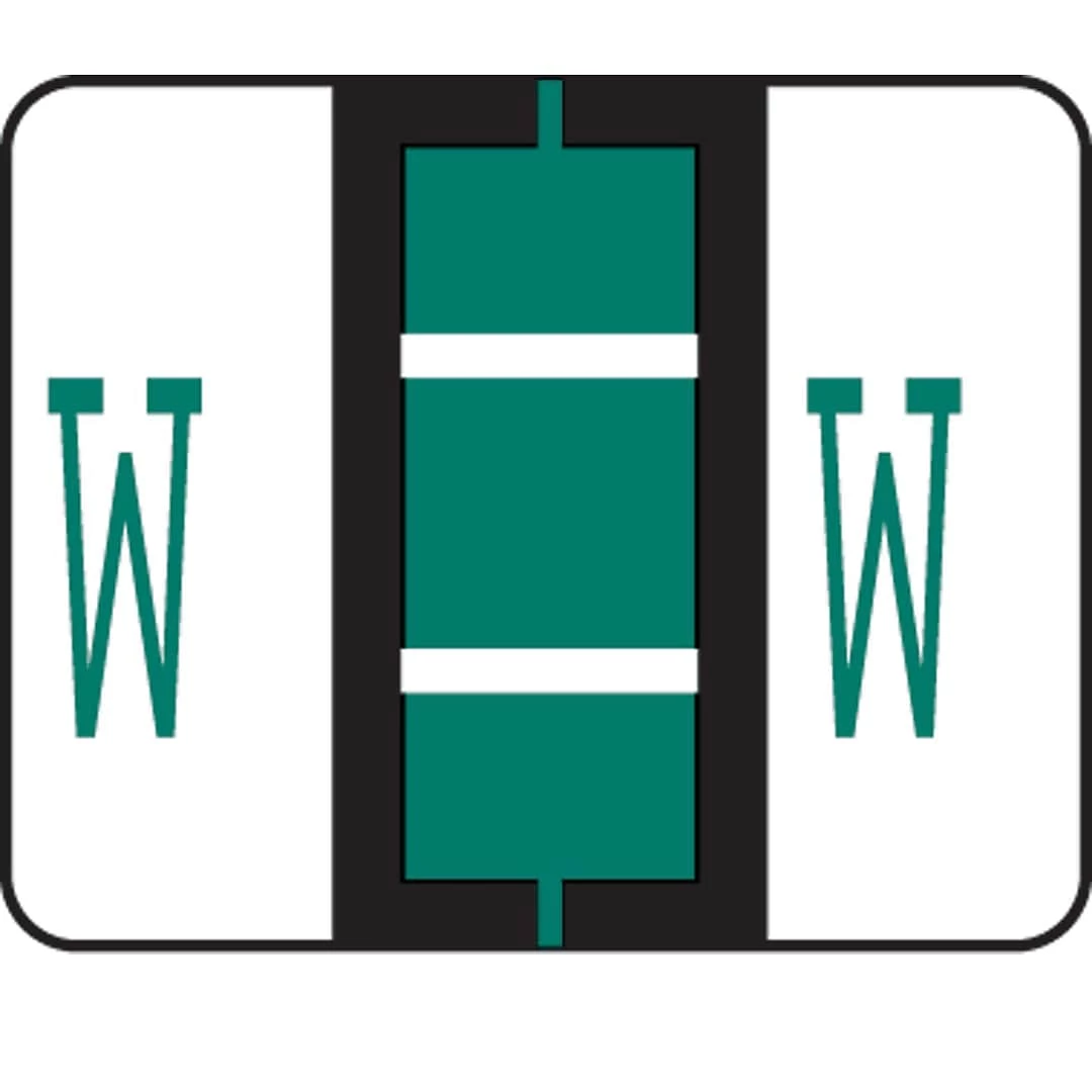 Medical Arts Press® TAB® Products Compatible Alpha Sheet Style Labels; Letter W
