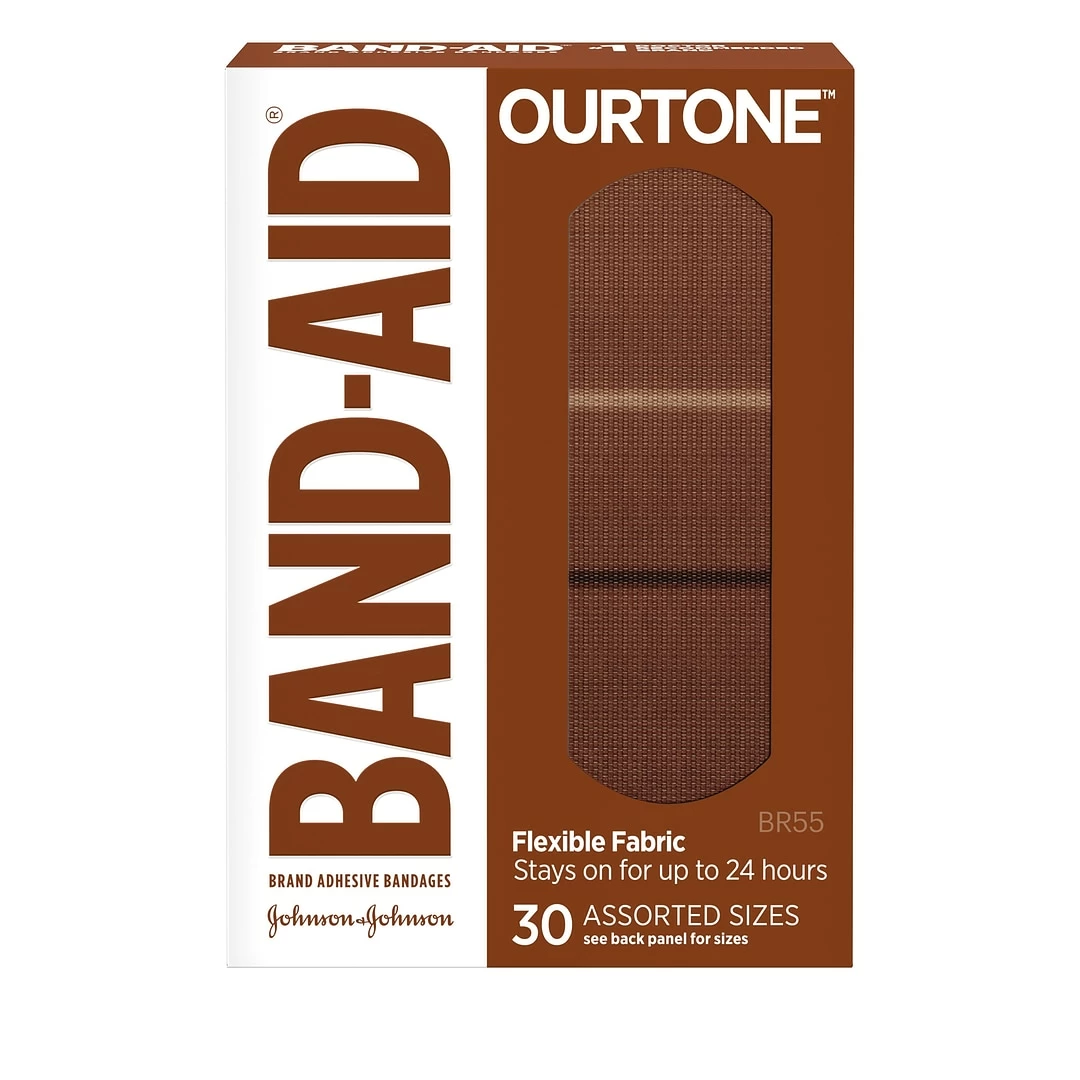 Band-Aid Brand OurTone Adhesive Bandages, BR55, 30 Count