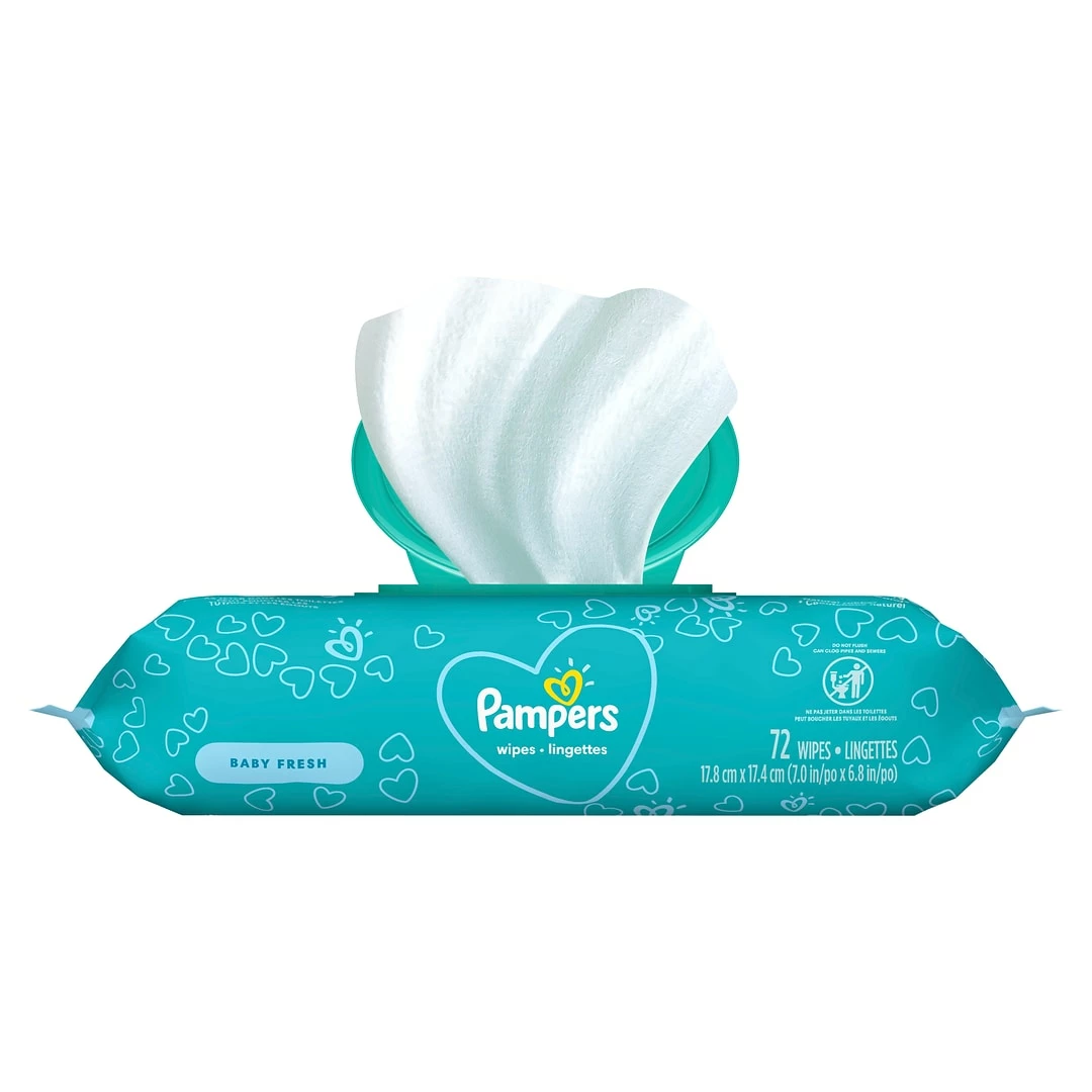 Pampers Baby Wipes, Baby Fresh Scented, 7 Pop-Top Packs, 504 Count (75473) - Image 2