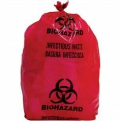 Heritage Bag Heritage, Healthcare Printed Biohazard Bags/Liners, 50-56 Gallon, 43x47, Low Density, 1.3 Mil, Red, 100 CT