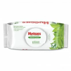 Huggies® Natural Care Sensitive Baby Wipes, 3.88 X 6.6, Unscented, White, 56/Pack, 8 Packs/Carton