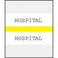 Medical Arts Press® Standard Preprinted Chart Divider Tabs; Hospital, Yellow