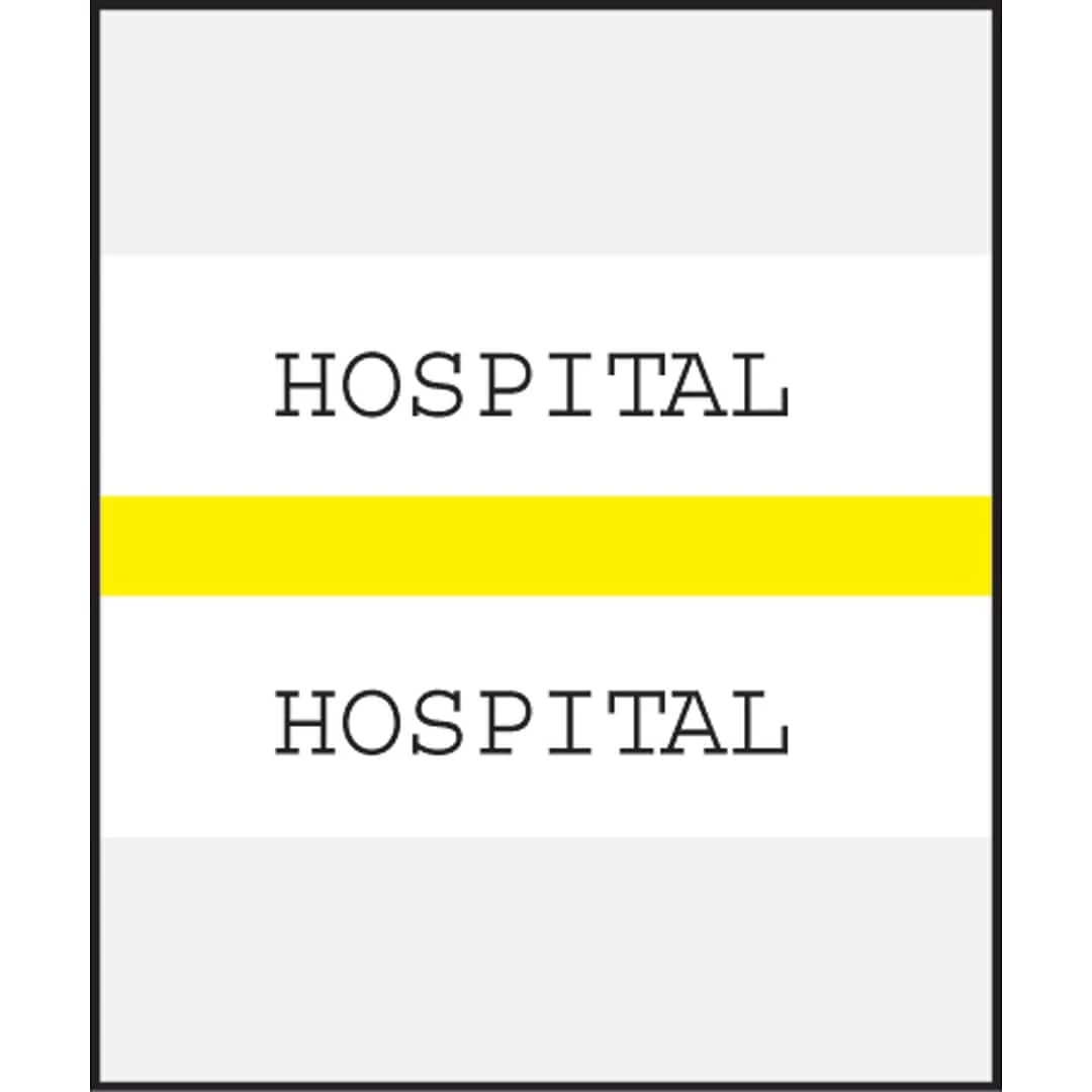 Medical Arts Press® Standard Preprinted Chart Divider Tabs; Hospital, Yellow