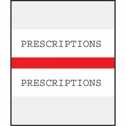 Medical Arts Press® Standard Preprinted Chart Divider Tabs; Prescriptions, Red