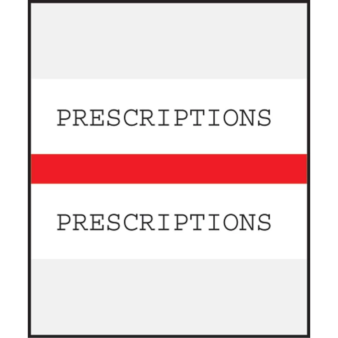 Medical Arts PressĀ® Standard Preprinted Chart Divider Tabs; Prescriptions, Red