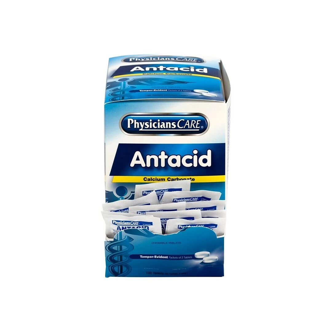 PhysiciansCare Antacid Chewable Tablets, 2/Packet, 50 Packets/Box (90089) - Image 5