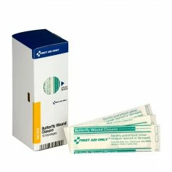 SmartCompliance First Aid Only Bandages, Smart Compliance, Butterfly Wound Closures, 3/8" X 1-3/4", 10/Box (FAO3020)