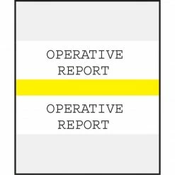 Medical Arts Press® Standard Preprinted Chart Divider Tabs; Operative Report, Yellow
