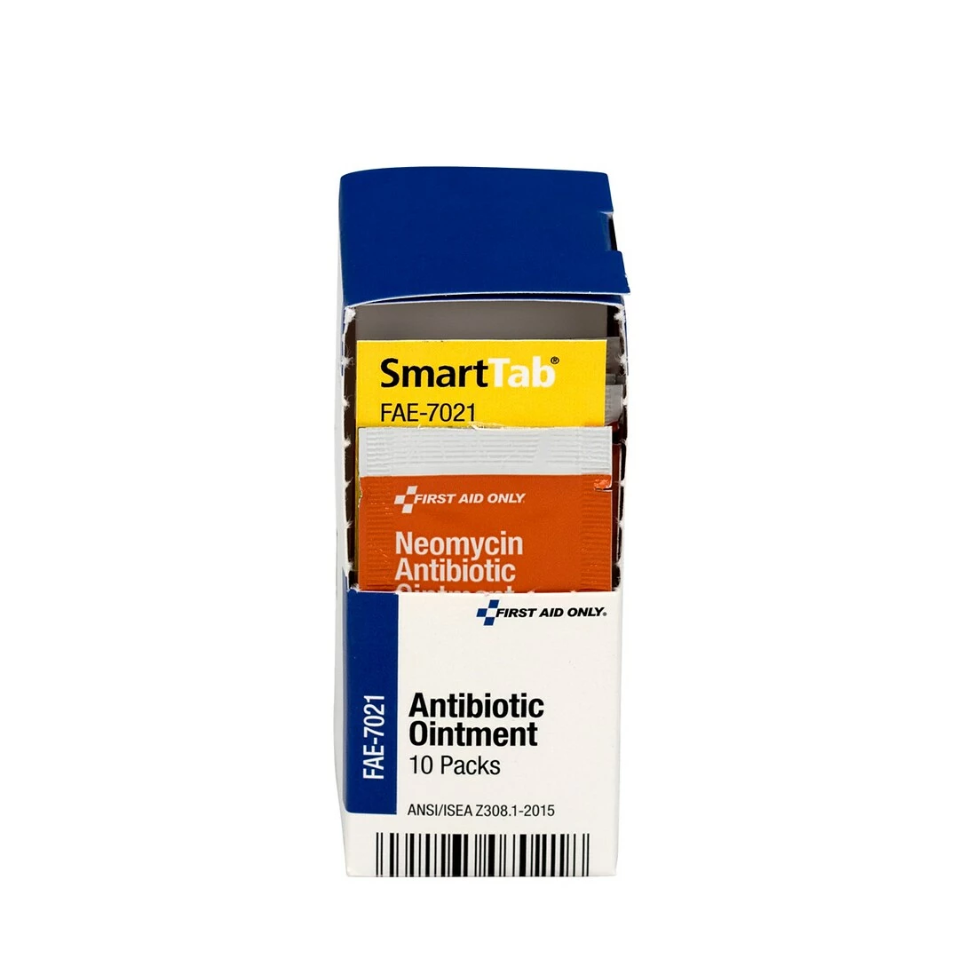 First Aid Only SmartCompliance Refill Antibiotic Ointment Packets, 0.03 Oz., 10/Box (FAE-7021) - Image 2