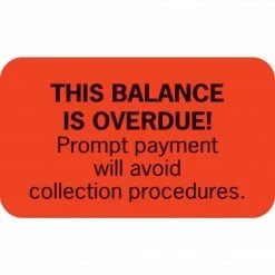 Medical Arts Press® Collection & Notice Collection Labels, Final Notice/Within 10 Days, Fl Red, 7/8x1-1/2", 250 Labels