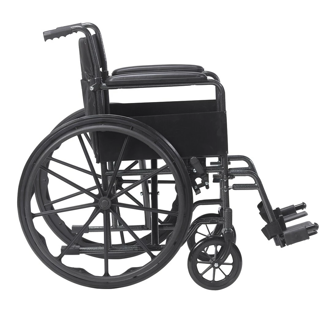 Drive Medical Silver Sport 1 Wheelchair With Full Arms And Swing Away Removable Footrest (SSP118FA-SF) - Image 2