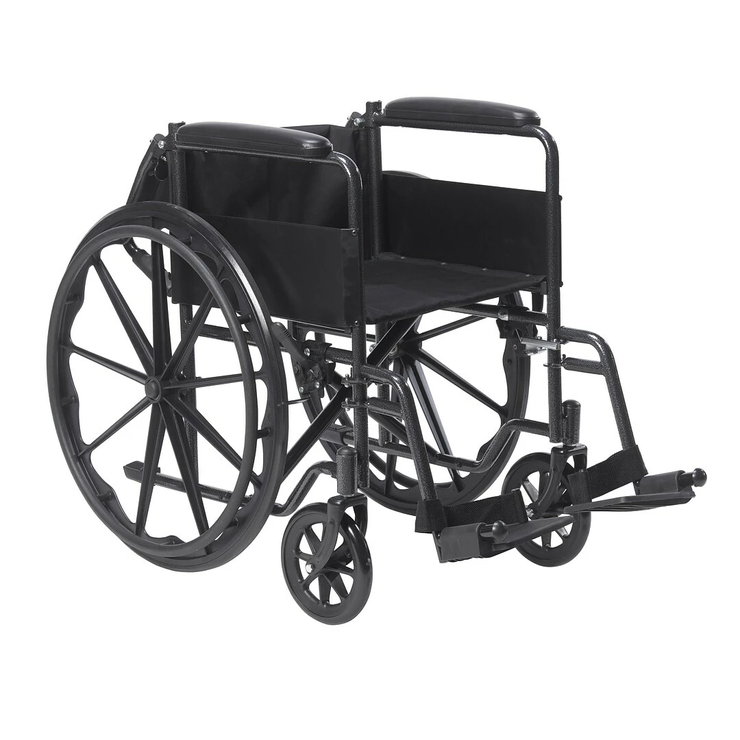 Drive Medical Silver Sport 1 Wheelchair With Full Arms And Swing Away Removable Footrest (SSP118FA-SF) - Image 3