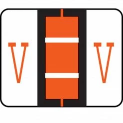 Medical Arts Press® TAB® Products Compatible Alpha Sheet Style Labels; Letter V