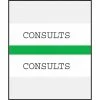 Medical Arts Press® Standard Preprinted Chart Divider Tabs; Consults, Green